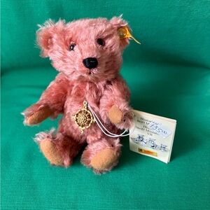 Steiff Teddy Bear Rose mohair Historic Miniature  W Compass 029608 Tags New